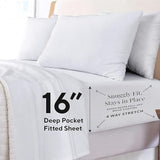 Sleepdown 4 Piece Jersey Sheet Set - White KHAS STORES US 