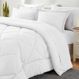 Sleepdown 5 Piece Bed in a Bag Twin Comforter Set with Sheets - White KHAS STORES US 
