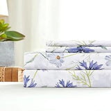 Sleepdown T-144 Cotton Bed Sheet Set - Lavender KHAS STORES US 