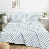 Sleepdown T-144 Cotton Bed Sheet Set - Mandalas Blue KHAS STORES US 