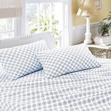 Sleepdown T-144 Cotton Bed Sheet Set - Mandalas Blue KHAS STORES US 