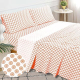Sleepdown T-144 Cotton Bed Sheet Set - Mandalas Coral KHAS STORES US 