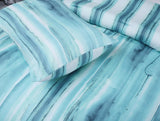 100% Microfiber Comforter Set 5-Pcs - Washy Stripes - Polyester