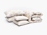 100% Microfiber Comforter Set 5-Pcs - Geo Ivory - Polyester