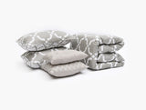 100% Microfiber Comforter Set 5-Pcs - Geo Grey - Polyester