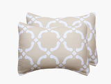 100% Microfiber Comforter Set 5-Pcs - Geo Ivory - Polyester