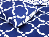 100% Microfiber Comforter Set 5-Pcs - Geo Navy - Polyester