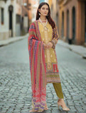 3 Piece stitched Lawn Suit KC-1409 Khas Lawn 23 - Dilara FASUNSLAD S Olive 