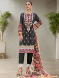 3 Piece stitched Lawn Suit KC-1411 Khas Lawn 23 - Dilara FASUNSLAD S Black 