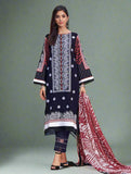 3 Piece stitched Lawn Suit KC-1420 Khas Lawn 23 - Dilara FASUNSLAD S Onyx 