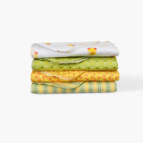Cotton Flannel Receiving Blankets - 4 Count