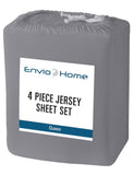 Cotton Jersey Bed Sheet Set - Charcoal - 100% Cotton Jersey