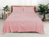 Cotton Jersey Bed Sheet Set - Light Pink