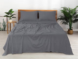 Cotton Jersey Bed Sheet Set - Charcoal