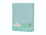 Crib Sheet Sets - 1 Pack Blue Solid by Cuddles & Cribs - Crib Sheet
