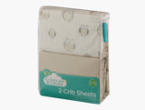 Crib Sheet Sets 2 Pack - Owl & Brown by Cuddles & Cribs - Crib Sheet