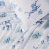 Double Brushed Flannel Sheet Set -Stag Flannel Sheet Set EnvioHome 