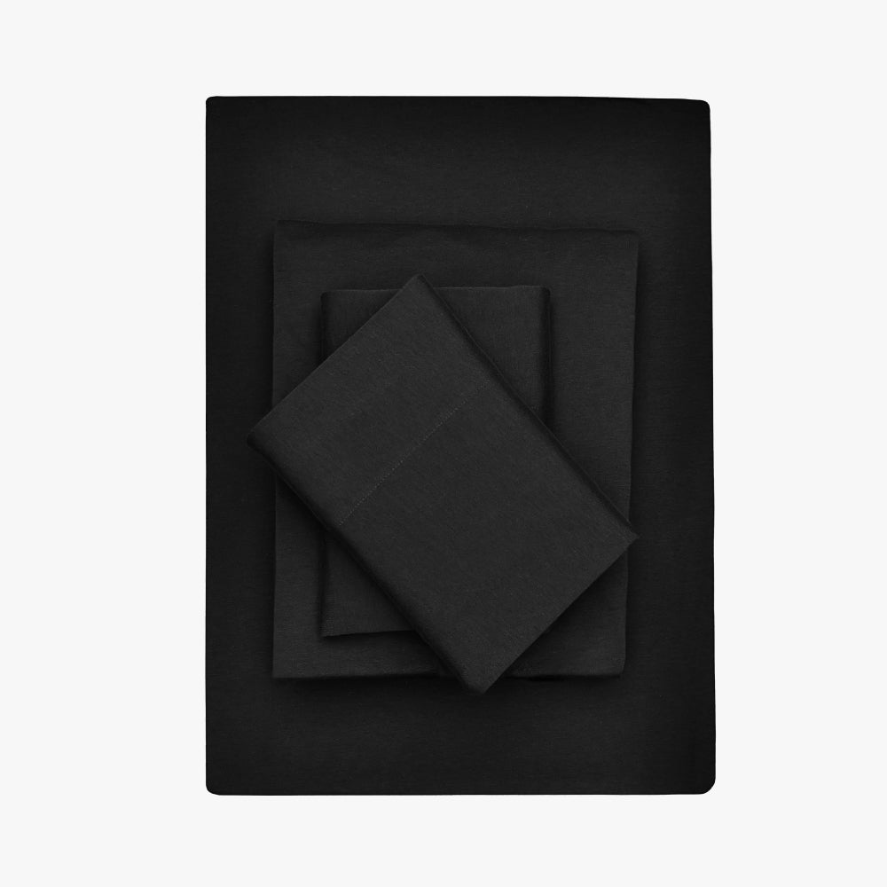 Jersey Sheet Set - Black KHAS STORES US 