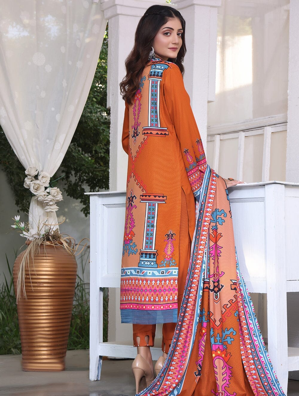 Printed Linen Suit with Printed Dupatta KTE-1638 Dresses KHAS STORES 