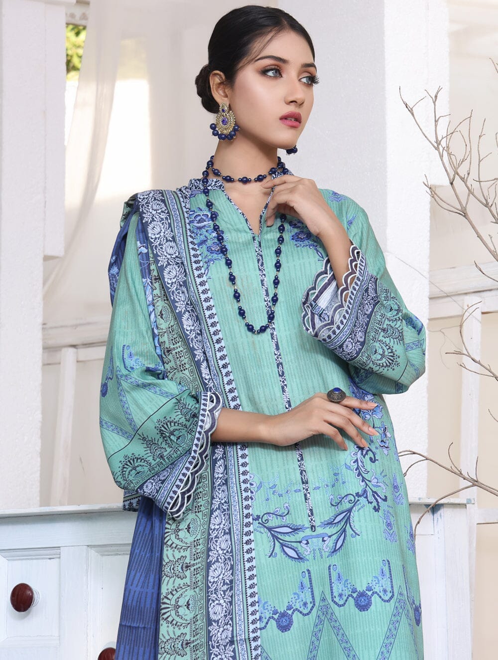 Printed Linen Suit with Printed Dupatta KTE-1640 Dresses KHAS STORES 