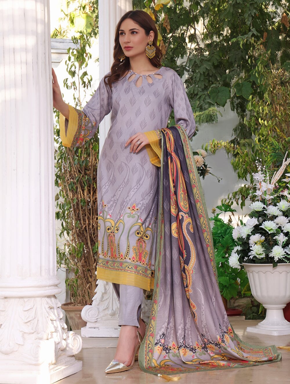 Printed Linen Suit with Printed Dupatta KTE-1642 KHAS STORES 