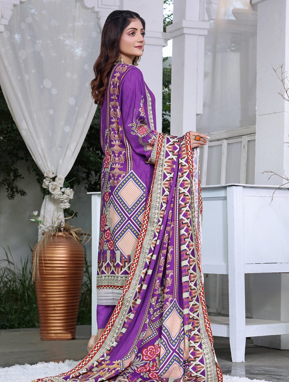 Printed Linen Suit with Printed Dupatta KTE-1645 KHAS STORES 