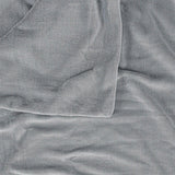 Sherpa Teddy Fleece Blanket - Silver Blue Polyester EnvioHome 