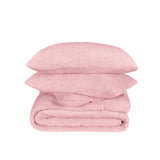 Teddy Fleece Comforter Set - Blush Polyester EnvioHome 