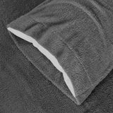 Teddy Fleece Comforter Set - Charcoal Polyester EnvioHome 