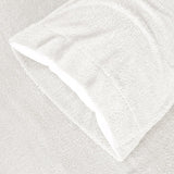 Teddy Fleece Comforter Set - Cream Polyester EnvioHome 