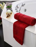 Towels Plain Maroon Dyed - Towels